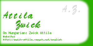 attila zwick business card